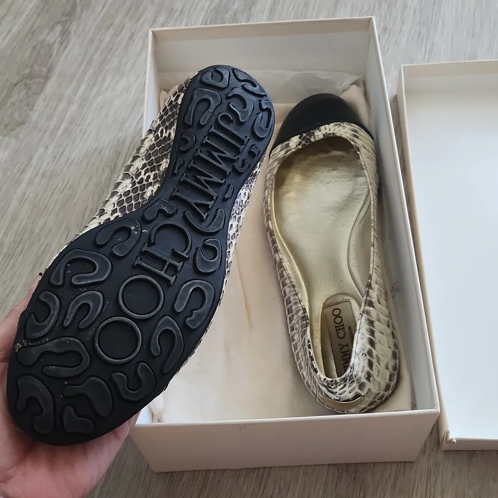 Jimmy choo- snake skin flats - Picture 2 of 4
